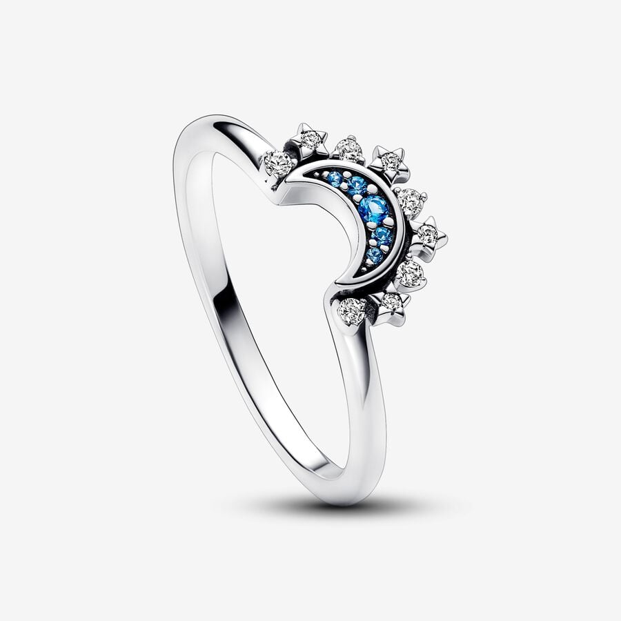 Anello Luna Pietre Blu