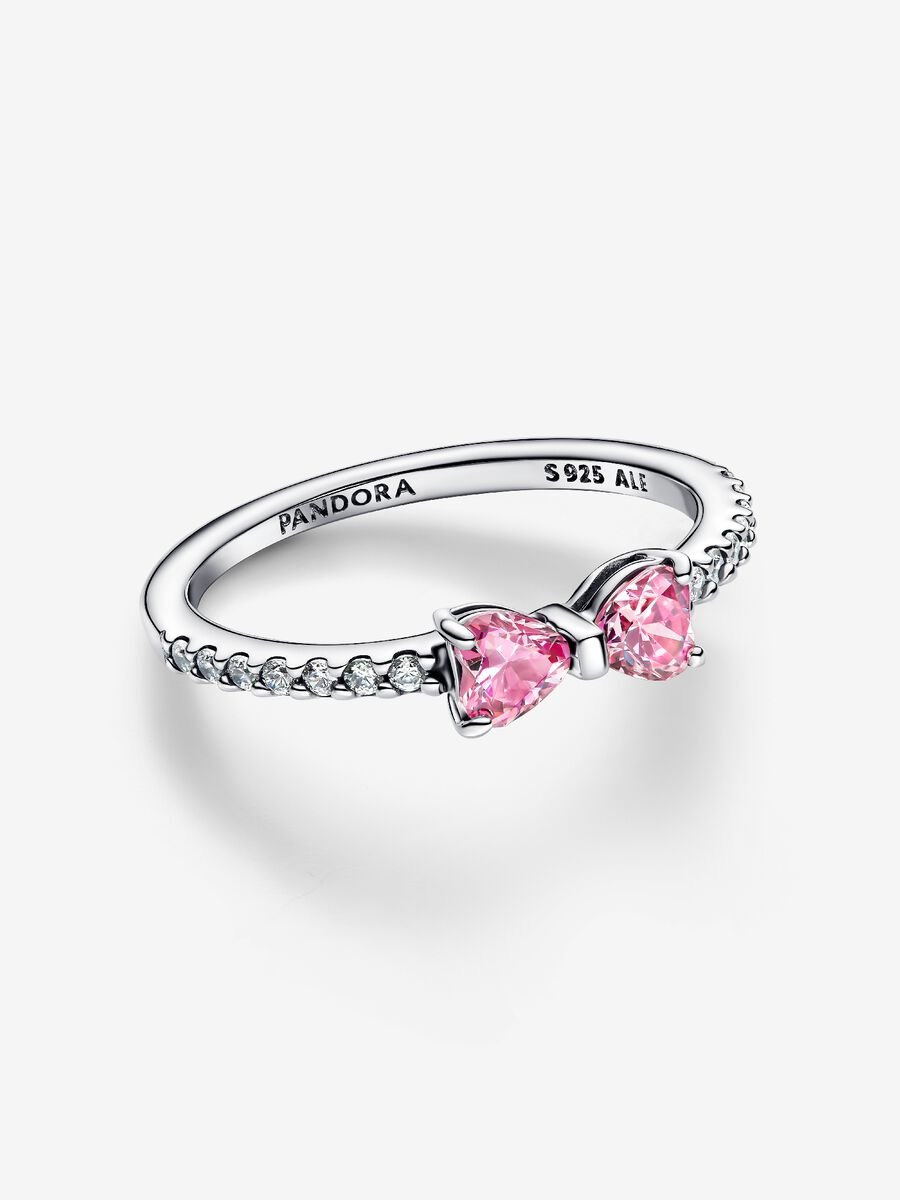 Anello Fiocco Luminoso Rosa