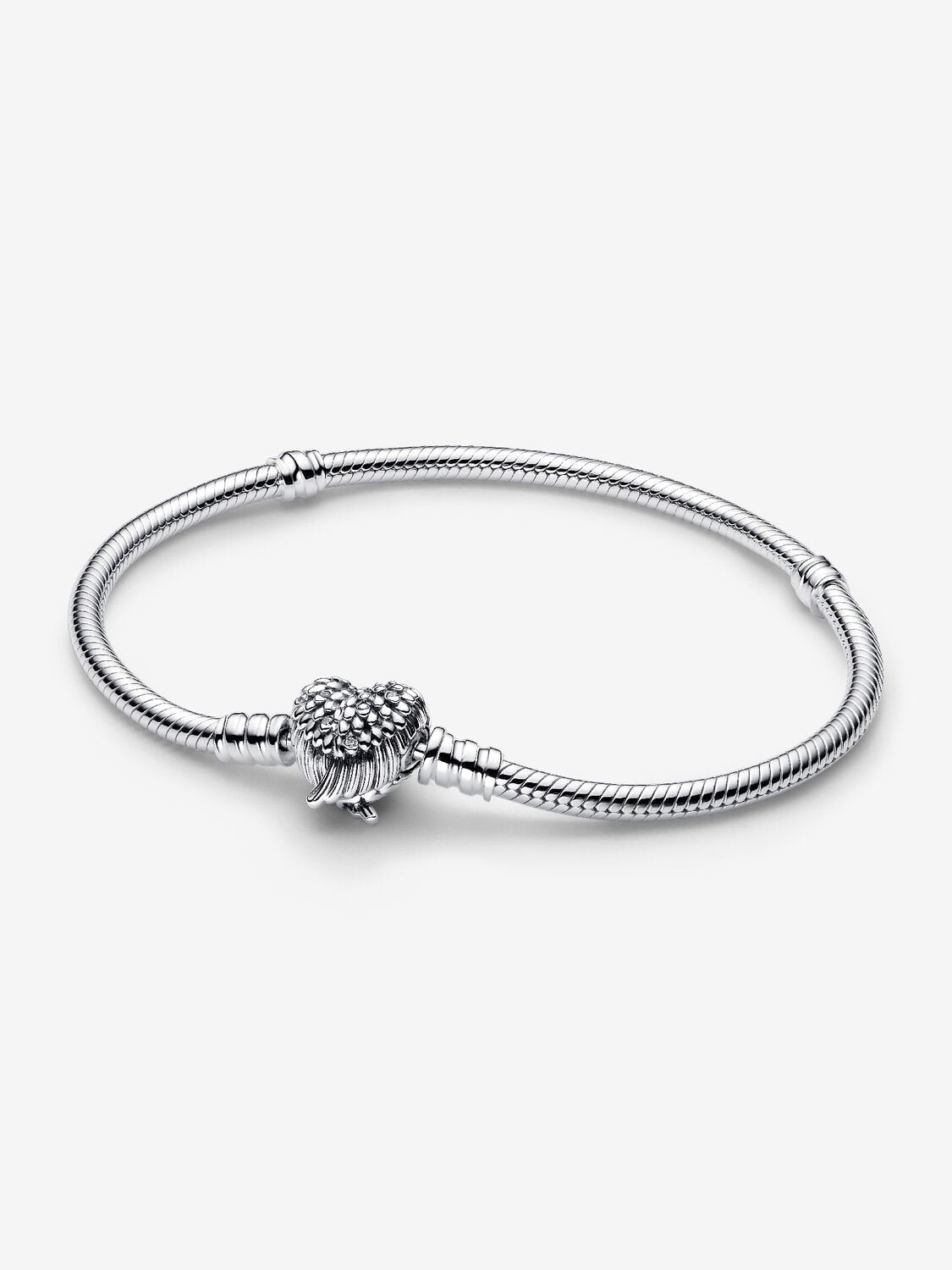 Bracciale con Chiusura a Cuore e Ali d'Angelo