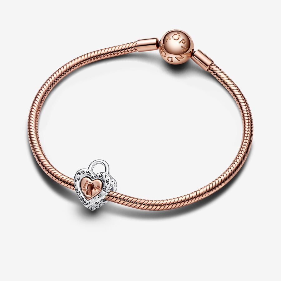 Charm Lucchetto Cuore "Love is love" Divisibile