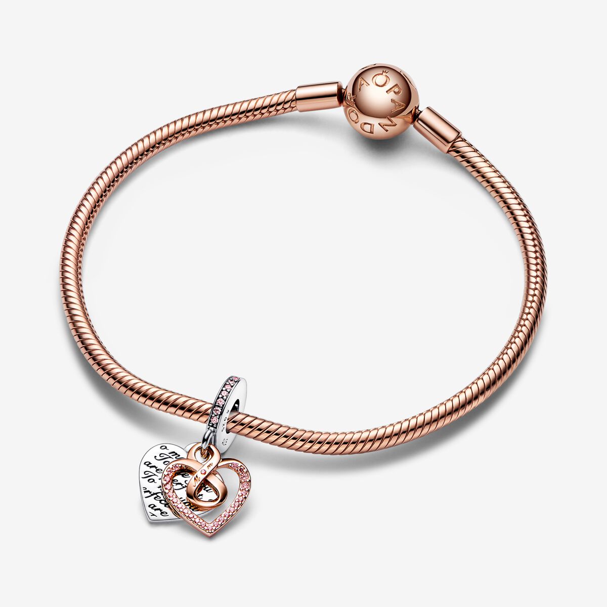 Charm Pendente Cuore Infinito Mamma Sei Perfetta