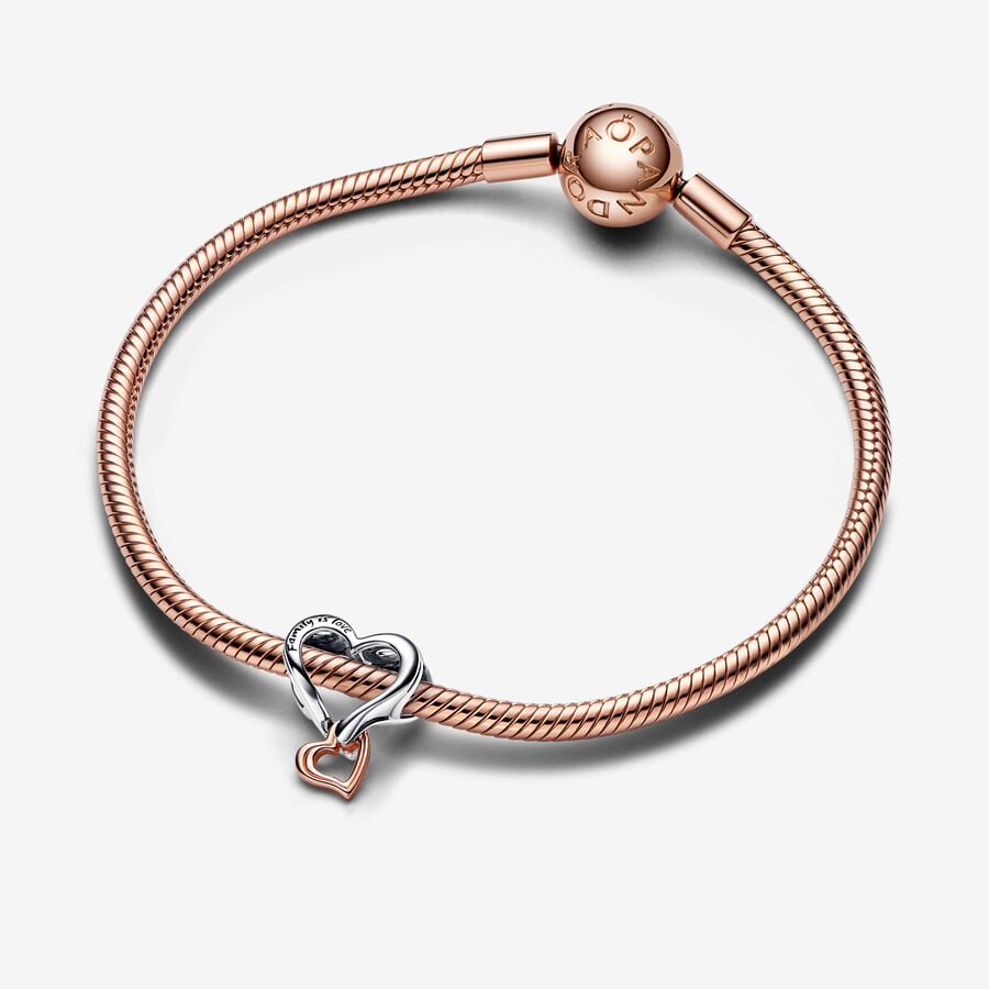 Charm Openwork Cuore Infinito "Family is Love"