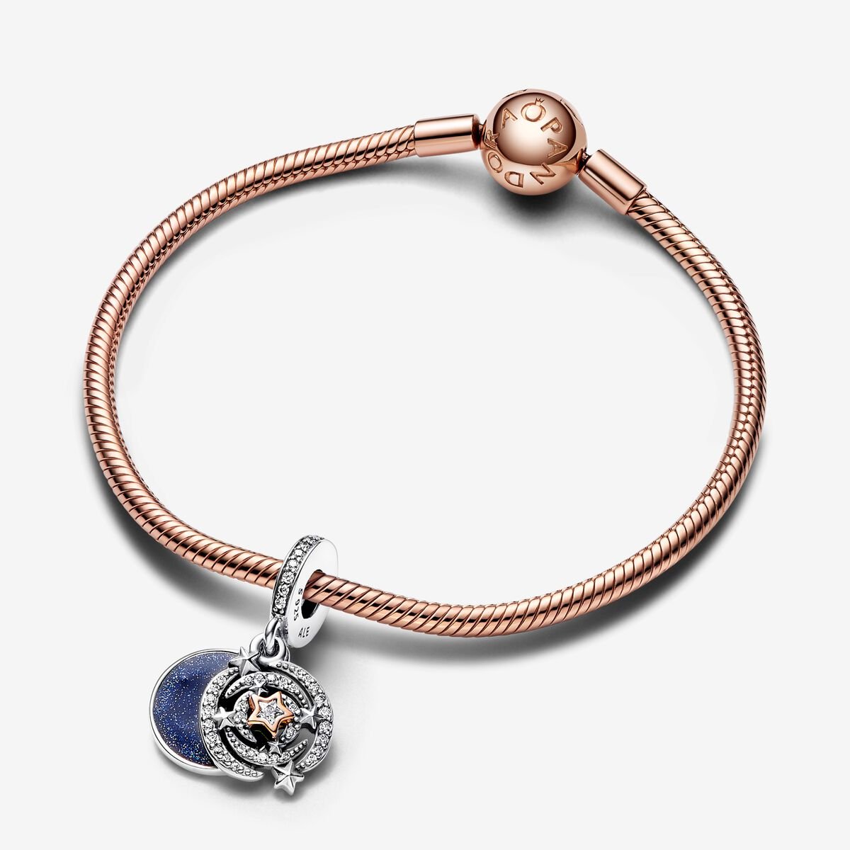 Charm Pendente Cielo con Stelle Cadenti