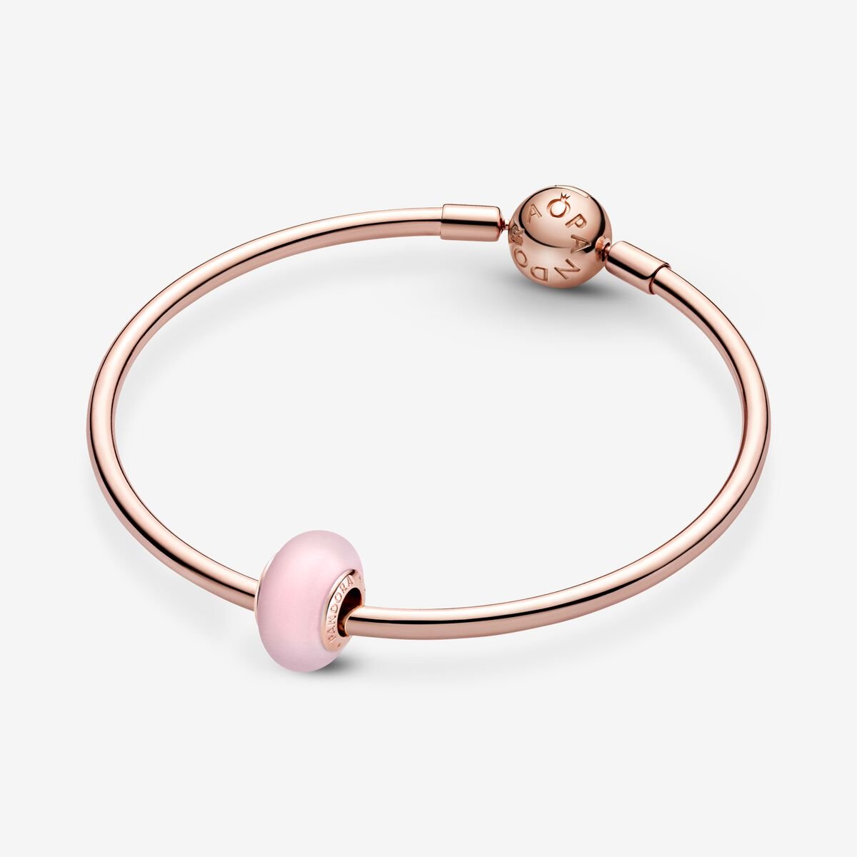 Charm in Vetro di Murano Rosa Opaco