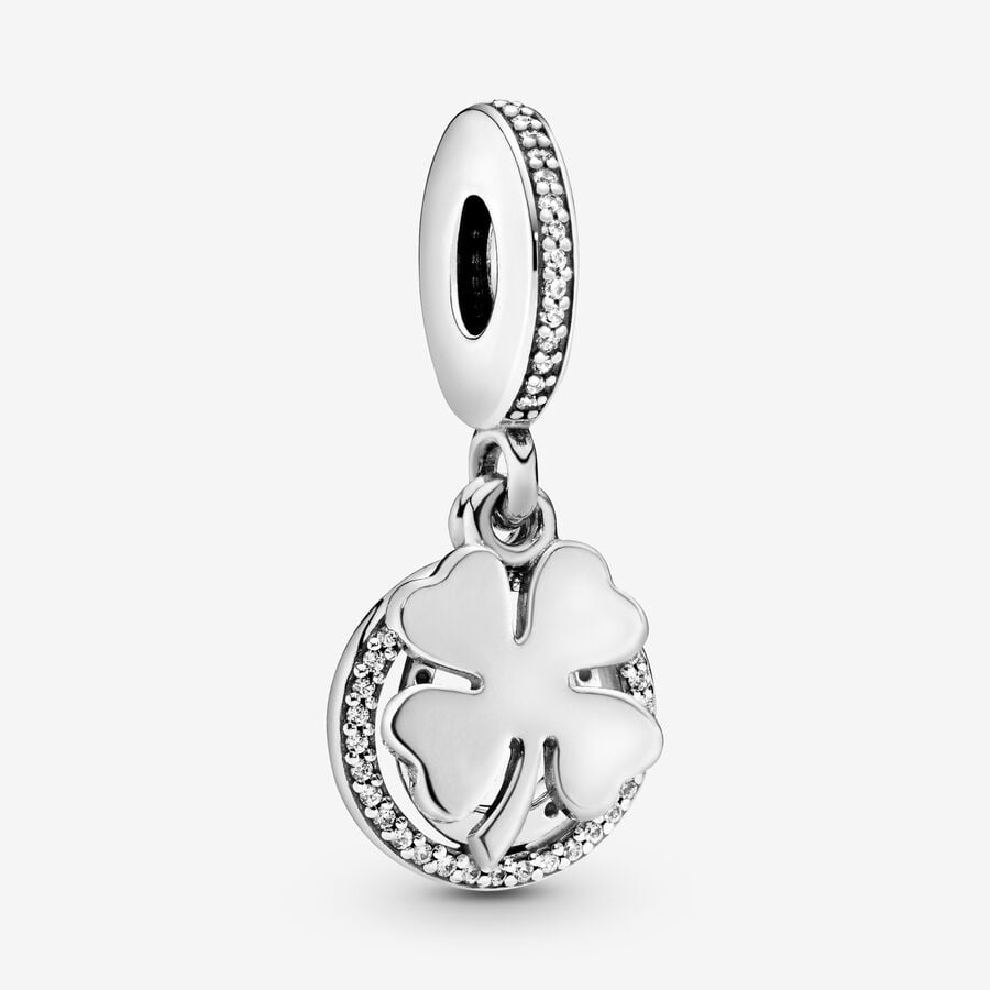 Charm Pendente Quadrifoglio portafortuna