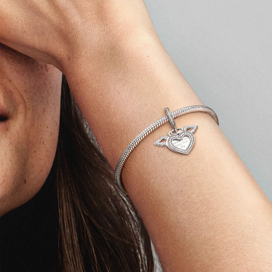 Charm Pendente Cuore e ali d’angelo