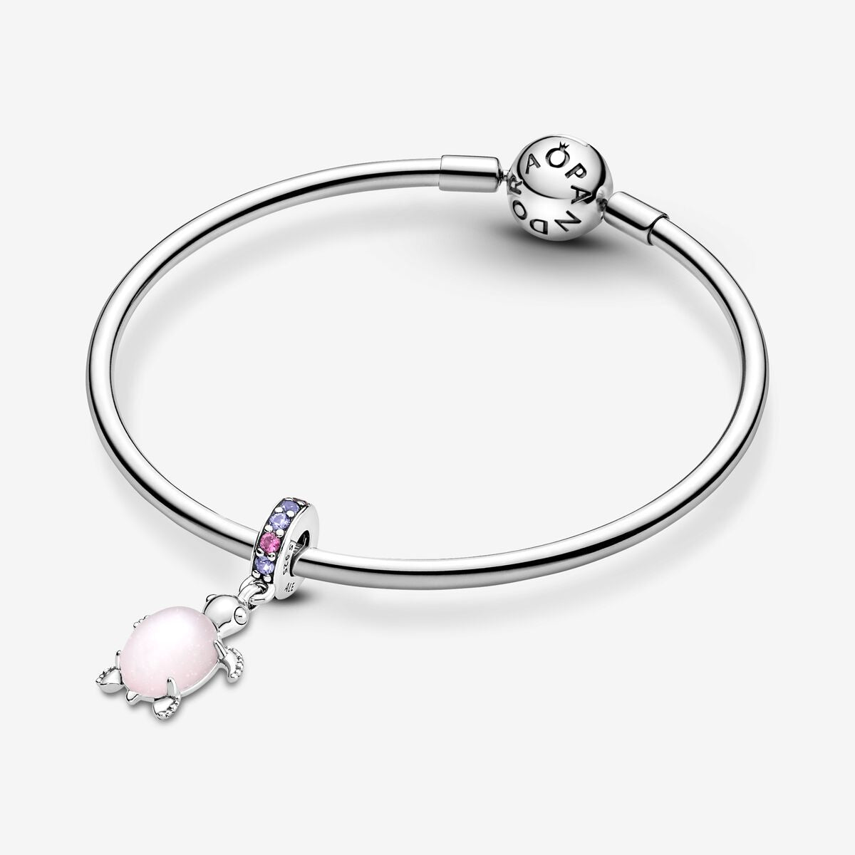 Charm Pendente Tartaruga Marina Rosa Vetro di Murano