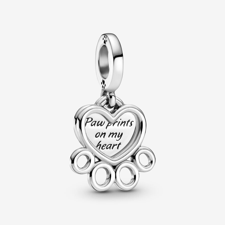 Charm Pendente Cuore e Zampa