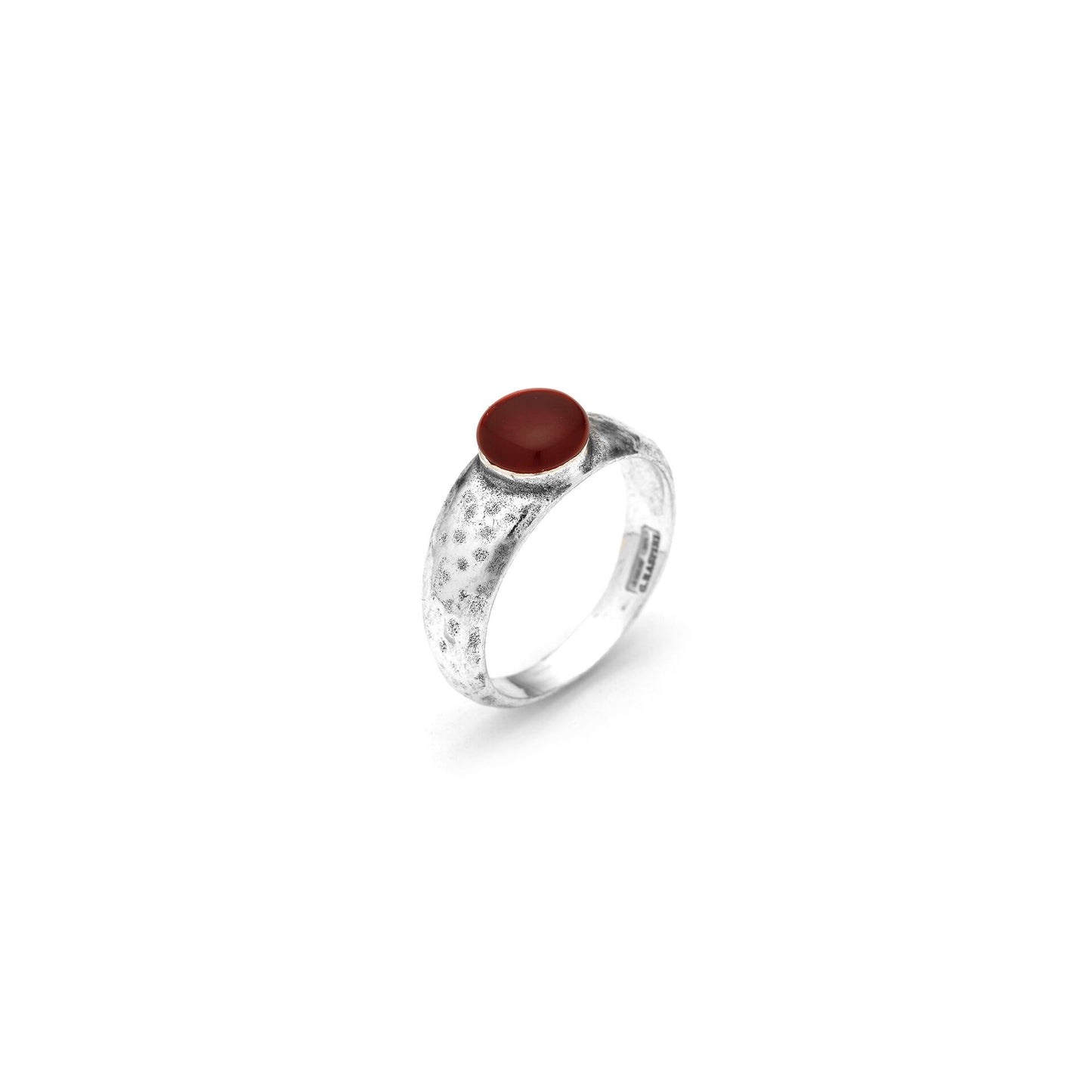 Anello Martellato Corniola