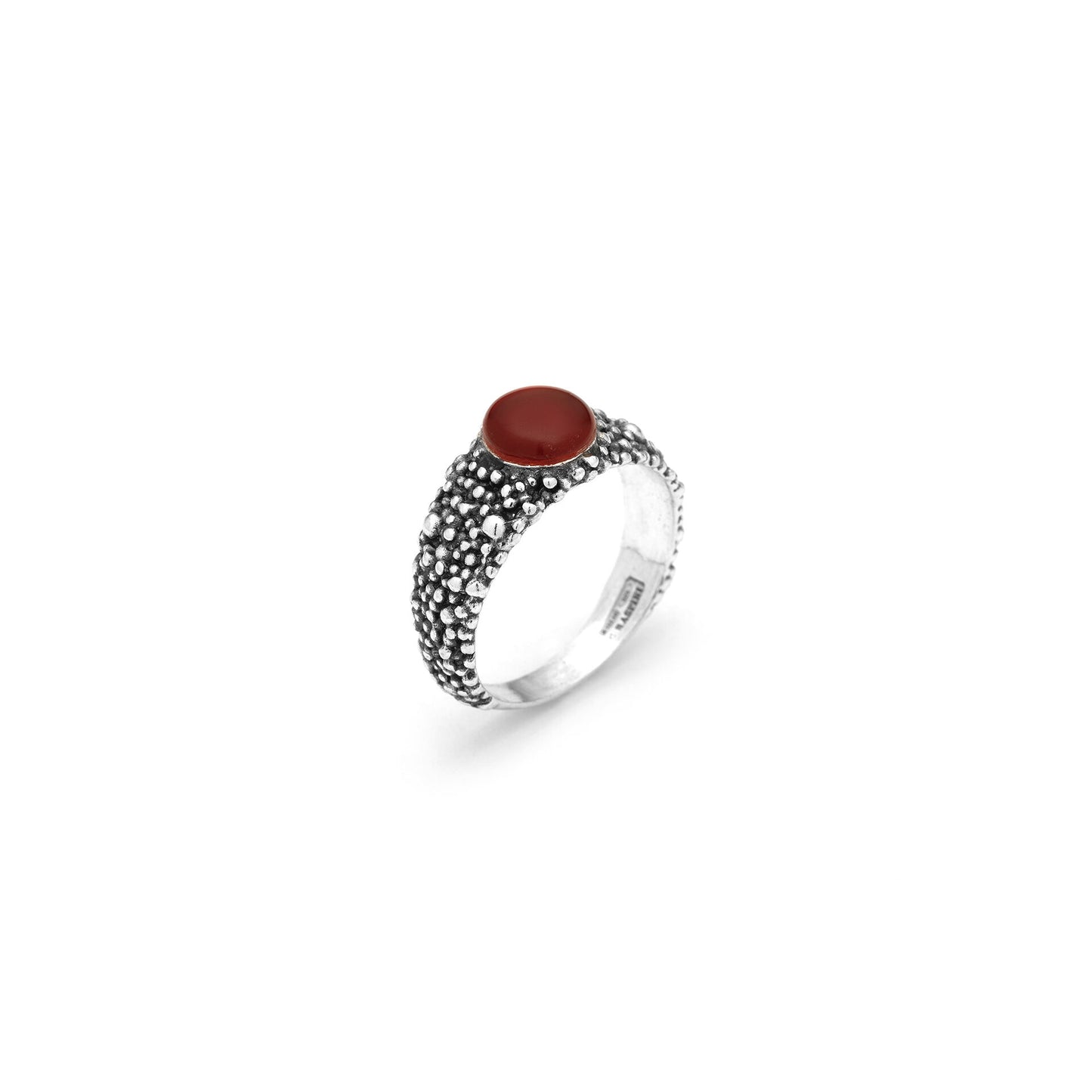 Anello Perlage Corniola