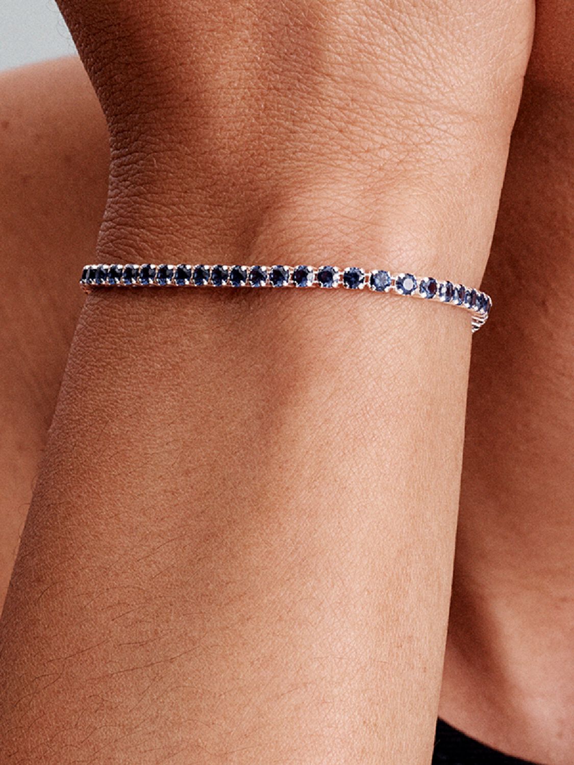 Bracciale Tennis con Pietre Blu