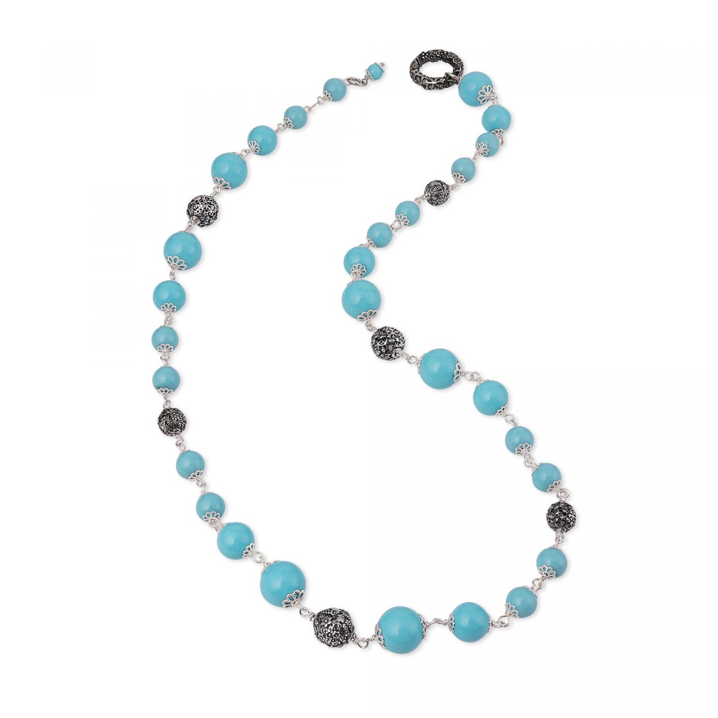 Collana con pietre colorate e sinacoli