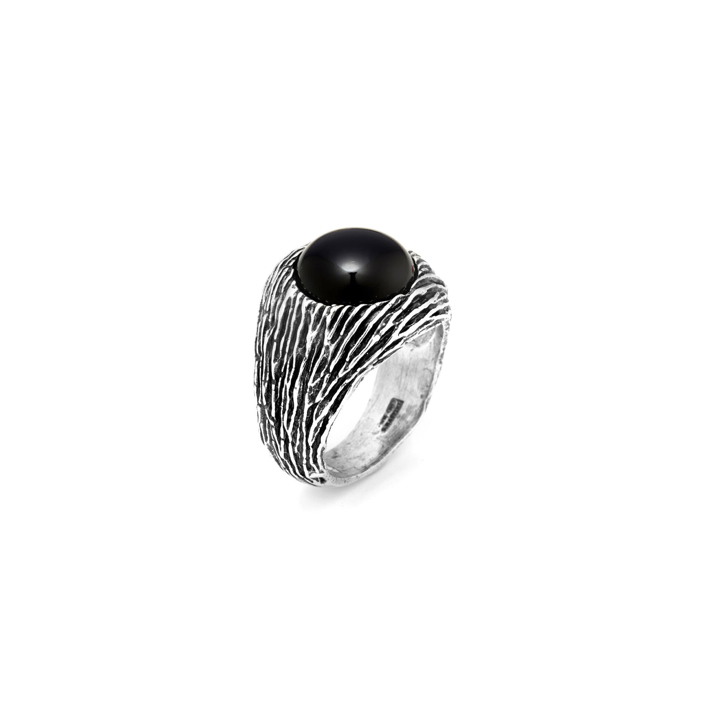 Anello Graffiato Onice