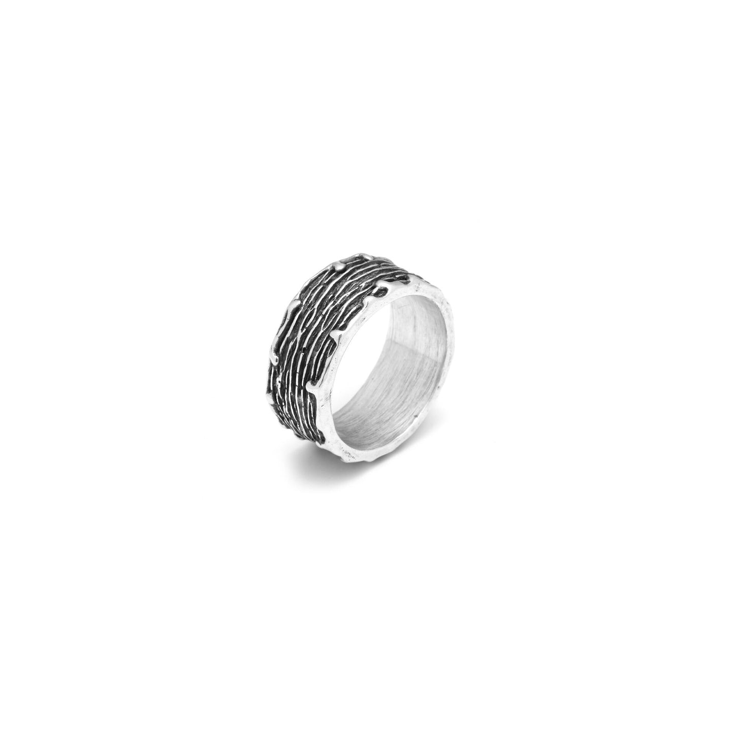 Anello Fascia Graffiato