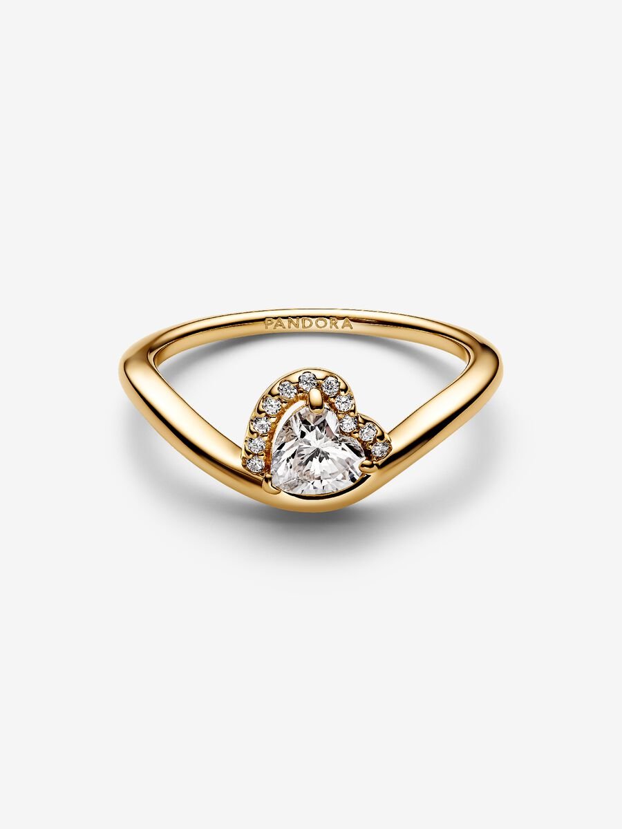 Anello Onda con Cuore Luminoso