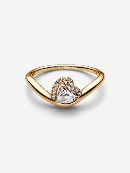 Anello Onda con Cuore Luminoso