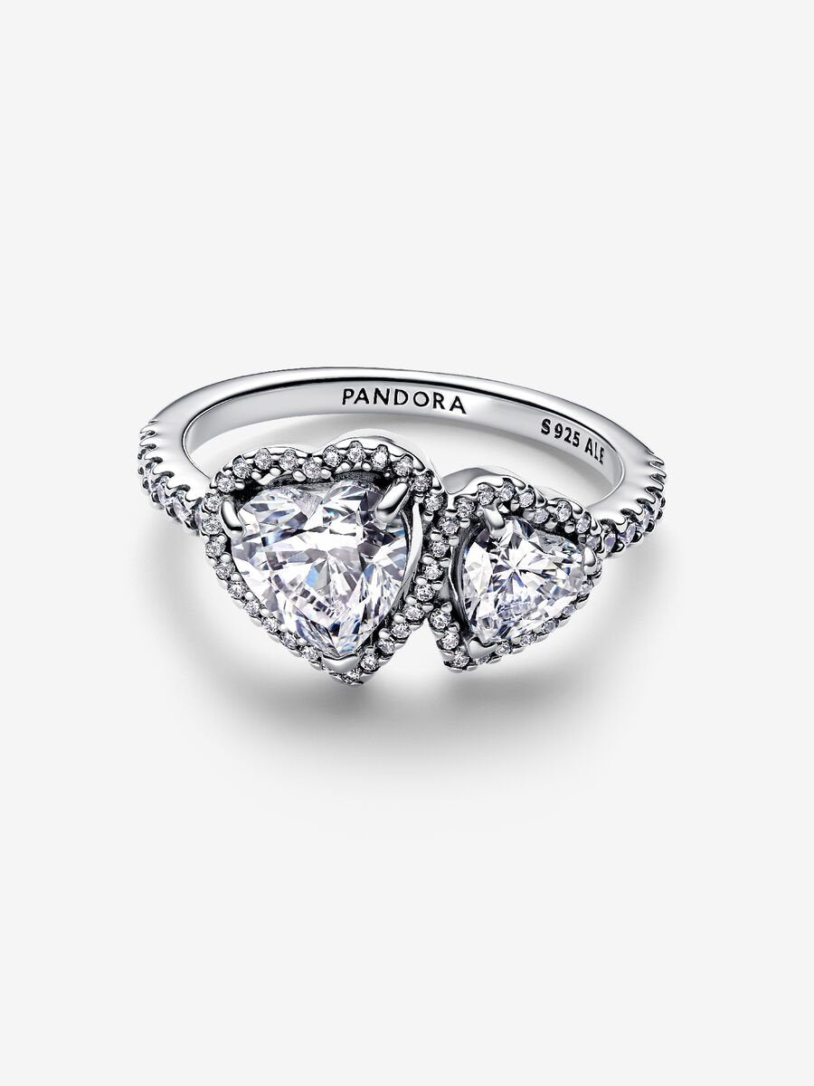 Anello Doppi Cuori Luminosi