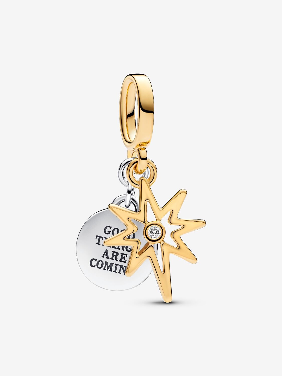 Charm Pendente Stella Polare da incidere con diamante