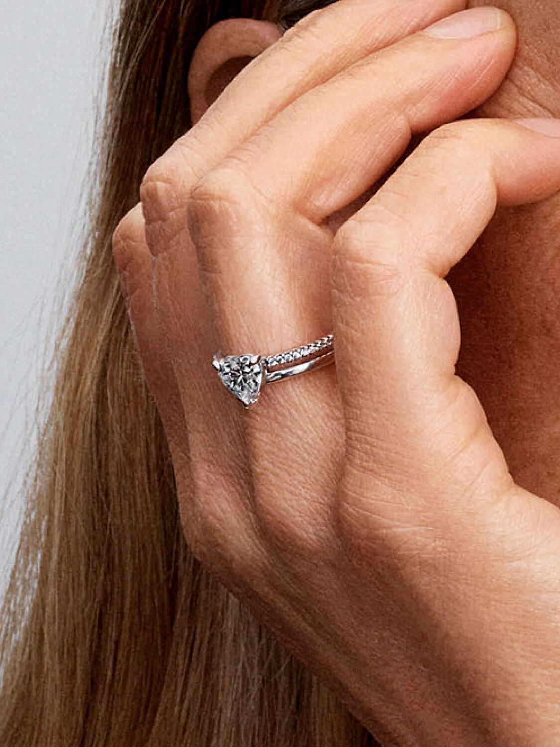 Anello Doppia Fascia con Cuore